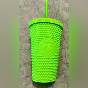 NWT Starbucks Halloween  Lime Green Cold Cup 16 oz